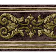 a rug with an ornate design on the front and back of it, in shades of brown