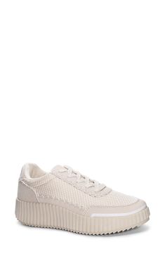 Mesh panels add cool texture to a platform-boosted sneaker. 2" heel Lace-up style Synthetic upper, lining and sole Imported Cream Lace-up Platform Sneakers With Textured Sole, Sporty Cream Platform Sneakers With Laces, Casual Textured Sneakers For Spring, Spring Chunky Sneakers With Rubber Waffle Outsoles, Cushioned Lace-up Chunky Mesh Sneakers, Trendy Cream Sneakers With Perforated Toe Box, Trendy Cream Sneakers With Textured Sole, Casual Mesh Platform Sneakers With Laces, Lace-up Mesh Platform Sneakers