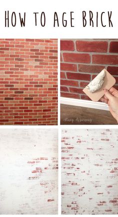 how to age brick with easy instructions for painting the walls and trimming it up