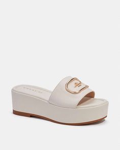 COACH® | Eloise Sandal Coach Sandals, 2024 Style, Coach Outlet, Kids Sandals, Outlet, Leather Upper, Slip On, Fashion Outfits, Women Shoes