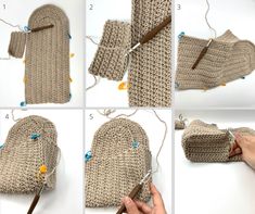 instructions to make a crocheted purse