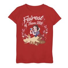 This beautiful Girls 7-16 Disney Snow White Fairest Of Them All Floral Wreath Graphic Tee is a must have for any Snow White fan. In red. Â©Disney This beautiful Girls 7-16 Disney Snow White Fairest Of Them All Floral Wreath Graphic Tee is a must have for any Snow White fan. In red. Â©Disney CrewneckFABRIC & CARE Cotton Imported Size: Large. Gender: female. Age Group: kids. Snow White Shirt, Wreath Graphic, White Tshirt Outfit, Red Disney, White Fan, Minimalist Fashion Casual, Disney Snow White, Fairest Of Them All, Future Children