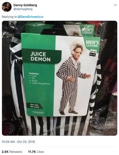 a package of men's halloween costumes for sale