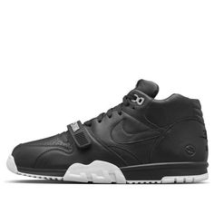 Nike Air Trainer 1 Mid SP Fragment - Black 806942-001 Nike Air Trainer 1, Navy Training, Nike Air Trainer, Black Basketball Shoes, Bo Jackson, Hi Top, Sports Footwear, Stylish Sneakers, Training Shoes