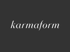 the word karmofm is written in white on a black background with an image of