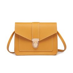 Fashion small PU leather shoulder bag for a phone, keys, and a small purse.Specifications:Style: Shoulder BagMain Fabric: Quality PU LeatherLining: N/AClosure Type: HaspWeight: 170gLong Strap: Non-AdjustableBag Width: 5cm/1.97inchBag Length: 17cm/6.69inchBag Height: 13cm/5.12inchColor: Black, Gray, Pink, Yellow, Fire BrickNote: The color may be slightly different because of the difference in how the display shows colors. Girls Messenger Bag, Mini Messenger Bag, Pu Bag, Waist Pouch, Crossbody Bags For Women, Phone Purse, Bag Light, Shoulder Messenger Bag, Leather Messenger