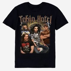 Tokio Hotel Band Music Shirt Alternative Pre-shrunk T-shirt For Fan Merchandise, Graphic Tee With Band Logo For Fan Merchandise, Music-themed Band Logo T-shirt, Alternative Style Fan Merchandise T-shirt With Front Print, Band Merch Top With Front Print For Fan Conventions, Band Logo Fan Apparel T-shirt, Band Merch Tops With Front Print For Fan Conventions, Band Logo Short Sleeve Fan Merchandise T-shirt, Band Logo T-shirt Short Sleeve Fan Apparel