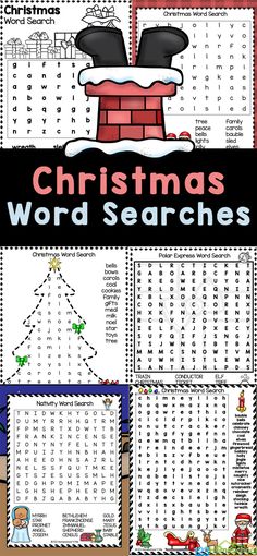 christmas word search worksheet with pictures and words to help students learn how to use the