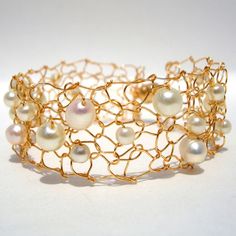 Ivory Pearl Bracelet Delicate Lace Gold Jewelry by lapisbeach, $45.00 Delicate Gold Beaded Bracelets For Wedding, Delicate Pearl Bangle Bracelet With Jubilee Design, Gold Wire Wrapped Bracelet For Party, Gold Bracelets Wire Wrapped For Party, White Jubilee Cuff Bracelet For Wedding, Handmade Gold Pearl Bracelet For Party, Elegant Cream Pearl Bracelet As A Gift, Elegant Cream Pearl Bracelet As Gift, Handmade Gold Bracelets For Wedding