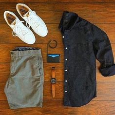 Outfits Quotes, Short Men Fashion, Summer Style Casual, Mens Fashion Summer, Mens Casual Outfits, Casual Style Outfits, White Shoes, Stylish Men