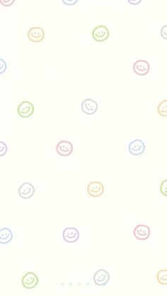 a white background with colorful smiley faces on it