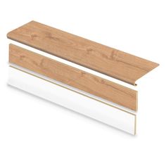 an image of a wooden bench with white trim