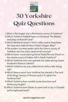 Yorkshire quiz | Yorkshire trivia | Yorkshire questions and answers | Yorkshire quiz questions and answers | Yorkshire trivia questions and answers | Yorkshire question and answers | Yorkshire quiz trivia | Yorkshire quiz questions | free Yorkshire trivia game | free Yorkshire trivia questions | Yorkshire MCQ | Yorkshire true or false questions | Ultimate quiz about Yorkshire | free activity for adults | free activity for adults and kids