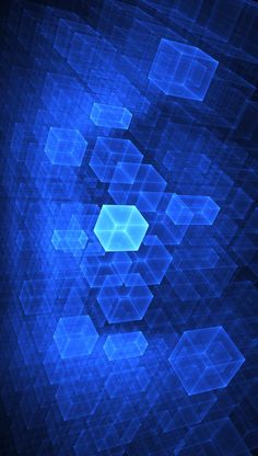 an abstract blue background with hexagonal shapes