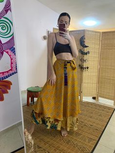 **this is a ONE of a kind vintage silk skirt** only one in all the world  just like you :) it's a free size as it raps on your body. it's a 2 in 1 skirt,you can where it in too sides. it's great as a beach or festive outfit, but it's also stunning to where for every day, evening and special days. because the best thing about it,  is it's fabric! ther are so many small details and it's so soft and silky it will make you look  and feel, like the goddess you are! thank you 💜 Bohemian Maxi Skirt For Festivals, Belly Dance Style Tiered Maxi Skirt For Festival, Bohemian Maxi Wrap Skirt, Bohemian Long Wrap Skirt With Lining, Bohemian Long Skirt For Festival, Hippie Style Flowy Wrap Skirt For Festival, Summer Belly Dance Long Maxi Skirt, Hippie Style Flowy Maxi Dress For Festivals, Hippie Style Flowy Skirt Maxi Dress For Festivals