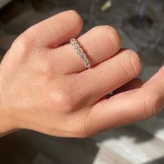 Modeled after antique diamond half-hoop bands from the Georgian and Victorian eras, this one is set with chunky and charming old mine cut diamonds in 18kt rose gold! The diamonds are bright and sparkly, twinkly and sparking brightly - so beautiful and elegant on the finger. This is the perfect size for those wanting something smaller and more delicate in scale. 18kt rose gold Size 5.5 & fully resizable Measures: 2.60mm H & 15.07mm W Diamonds are natural and Earth-mined, approx. G/H colors, VS cl Modern Mens Rings, Art Jewelry Earrings, Old Mine Cut Diamond, Bespoke Rings, All Band, Antique Watches, Antique Engagement, Vintage Elegance, Antique Engagement Rings