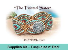 the twisted sister bracelet is made with beads