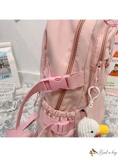 Bird in Bag - Backpack for Teenage Boys, Multi-Pocketed, High Capacity, Great for School, College, and Traveling. Pink Nylon Backpack With Pockets, Pink Backpack With Pockets For Daily Use, Pink Backpack With Zipper Pocket For Outdoor Activities, Pink Backpack With Zipper Pocket For Outdoor, Pink Backpack With Pockets, Functional Pink Backpack With Pockets, Pink Backpack With Pockets For Outdoor Activities, Student Backpack With Pockets In Nylon, Pink Backpack With Pockets For Outdoor