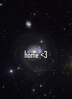 a spiral galaxy with the words home - 3 on it