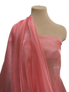 "Width: 45\" wide  Length per listing: 1 yard Price per yard is $6.00 Type: Pageant Sparkle Organza Color: Shrimp Coral  Weight:5 oz's Content:  100% Nylon Care: machine washable" Elegant Pink Fabric For Party, Pink Spring Party Dupatta, Festive Sheer Party Dupatta, Spring Party Pink Dupatta, Pink Party Dupatta For Spring, Festive Sheer Dupatta For Party, Red Dupatta For Summer Parties, Elegant Organza Fabric For Party, Pink Summer Party Dupatta