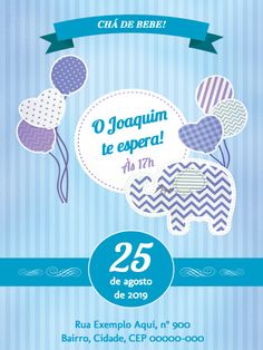 a blue and white poster with balloons on the front, and an inscription that reads 25 de