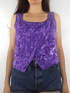 Vintage 90s Purple Tie Dyed Double Layer Crop Top Purple Fitted Cropped Tank Top, Fitted Cropped Purple Tank Top, Fitted Purple Cropped Tank Top, Cropped Purple Tank Top For Spring, Purple Cropped Tank Top For Spring, Purple Cropped Tank Top For Summer, Layer Crop Top, Layered Crop Top, So It Goes