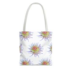 Beautiful Floral Tote Bag - Perfect Mothers Day Gift! Beautifully designed and printed - these trendy tote bags are perfect for everyday use - carry things in style to the office, to school, on vacation, at the grocery store and more! Treat yourself, and express your style in a variety of uses.... Shoulder bag - Reusable Grocery Bag - Gift Bag - Tote Bag - Reusable Tote - Carry On Bag  These pretty tote bags also make perfect gifts... Bridal Shower Gift - Mother's Day Gift - Baby Shower Gift - Birthday Gift - Valentine's Day Gift  Product Details: .: Made with 100% polyester, a medium-weight fabric (6.49 oz/yd² (200 g/m that is highly durable and perfect for everyday use.  .: All tote bags come with a non-woven laminate inside, cotton handle, and are available in 3 sizes (1x large storage Trendy White Flower-shaped Bag, Casual White Flower-shaped Bag, Trendy Floral Print Bags For Vacation, White Flower Shaped Shoulder Bag For Travel, Spring Reusable Rectangular Bags, White Flower Shoulder Bag For Everyday Use, Spring Rectangular Reusable Bag, White Flower Shoulder Bag For Shopping, White Flower-shaped Shoulder Bag For Everyday Use