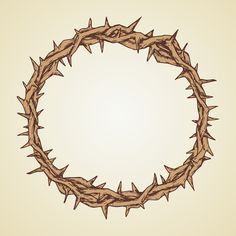 a crown of thorns on a beige background