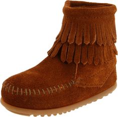 PRICES MAY VARY. Leather bootie with fringe shaft and side zipper Padded insole Lightweight rubber outsole Double Fringe, Fringe Boots, Big Kid, Leather Booties, Big Kids, Bootie, Side Zipper, For Free, Zipper