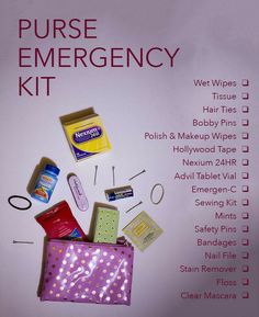 Schul Survival Kits, Emergency Kit For Girls, Emergency Toilet, Date Outfit Ideas, School Survival Kits, Period Kit, High School Survival