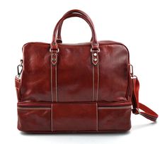 Leather duffle bag genuine leather shoulder bag mens ladies travel bag gym bag luggage genuine leather red duffel leather bag Our handbags are manufactured 100% in Italy, handcrafted with the highest quality materials, to create a beautiful and durable product. Genuine Italian leather and fine detailing, make this an essential product to have, as good or better than any luxury item you will find in other stores. Our motto is: Made in Florence, Italy, shipped from Florence, Italy! This competitiv Red Leather Travel Briefcase, Red Satchel Travel Bag, Travel Burgundy Bag With Leather Lining, Red Leather Travel Satchel, Burgundy Travel Bag With Leather Lining, Red Leather Duffle Bag For Everyday, Red Leather Duffle Bag For Travel, Red Leather Travel Duffle Bag, Burgundy Leather-lined Travel Bag