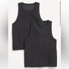 Nwt Sleeveless Cloud 94 Soft Slub-Knit T-Shirt 2-Pack Color “ Black Jack” Pack Includes Two Cloud 94 Soft Tank Tops. Rib-Knit Crew Neck. Rib-Knit Sleeveless Arm Openings. Flat-Lock Seams Prevent Chafing. Side Splits At Hem. Cloud 94 Soft Is An Incredibly Soft, Quick-Drying, Breathable Slub-Knit, With Go-Dry Moisture-Wicking And Versatile Four-Way Stretch. This T-Shirt Is Made With 47% Recycled Polyester. Recycled Polyester 47%, Spandex 7%, Polyester 46% Machine Wash Cold, Tumble Dry Low Relaxed Casual Sleeveless T-shirt For Layering, Sporty Racerback Tops For Layering, Sleeveless Athleisure Tops For Layering, Gray Tank Top For Layering, Casual Sleeveless T-shirt For Loungewear, Gray Vest Tops With Crew Neck, Gray Crew Neck Vest Top, Gray Vest Style Crew Neck Tops, American Flag Tank Top