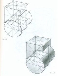 two drawings of different shapes and sizes