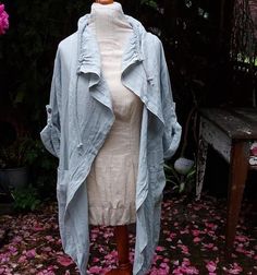 "Handmade amazing  100 % linen jacket. Jacket with pockets  100% natural linen jacket shirt .White hearts applique on the back                                                                                                                                                                                                                                                                                                      . Natural clothing for women Size XL SIZE XL Bust: around 50,4\" | 126cm Hips: a Fitted Linen Summer Outerwear, Summer Linen Long Sleeve Outerwear, Casual Outerwear In Relaxed Fit Made Of Ramie, Long Sleeve Ramie Outerwear For Summer, Summer Linen Outerwear With Pockets, Spring Relaxed Fit Ramie Outerwear, Bohemian Linen Long Sleeve Outerwear, Bohemian Long Sleeve Linen Outerwear, Bohemian Linen Outerwear With Pockets