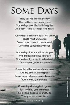 some days poem with two people walking on the beach