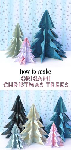 how to make origami christmas trees