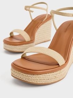 Sand Woven Espadrille Wedges | CHARLES & KEITH Beige Woven Summer Espadrilles, Summer Beige Woven Espadrilles, Beige Straw Espadrilles For Summer Outings, Spring Beach Espadrilles With Straw Material, Spring Beach Espadrilles Made Of Straw, Spring Beach Straw Espadrilles, Open Toe Straw Espadrilles With Woven Detail, Beige Espadrilles With Woven Sole For Vacation, Vacation Beige Espadrilles With Woven Sole