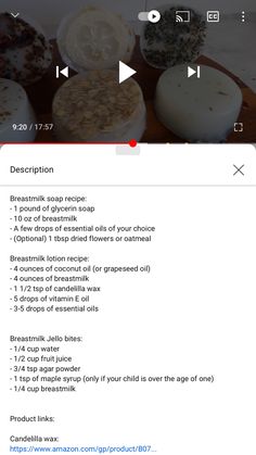 the recipe for desserts is displayed on an iphone screen, with other items in the background