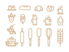 a bunch of different types of food and utensils