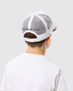 The Houston trucker cap features a Bunny at the face and a wordmark with snapback fastening at the back. The mesh and embroidered eyelet vents offer great airflow for cool summer looks.Complete the matching setAlso available for Men60% Polyester, 40% cottonMade in ChinaCapsSnapback adjustabilityPrecurved billKids cap White Snapback Hat With Mesh Back, White Six-panel Trucker Hat For Outdoor, White 5-panel Trucker Baseball Cap, White Hip Hop 5-panel Trucker Hat, White Mesh 5-panel Snapback Hat, Trucker Cap, Houston, Summer Fun, Trucker Hat