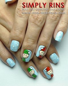 Elves and Santa Nails Diy Christmas Nail Designs, Xmas Nail Art, Santa's Elves, Diy Nail Designs, Xmas Nails, Christmas Nail Designs, Christmas Nail Art