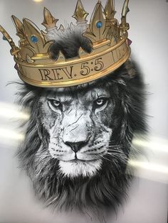 a lion with a crown on it's head and the words revv - 53 printed on it