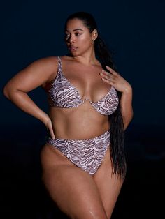 Natural Models, Plus Size Swim, Plus Swimwear, Fashion To Figure, High Waisted Swim, Plus Size Swimsuits, Plus Size Swimwear, Quick Dry, Plus Size