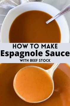 how to make espagnole sauce with beef stock