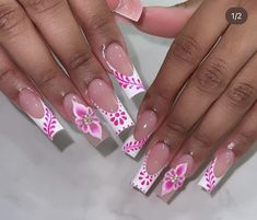 Different Nail Designs, Instagram Nails, Acrylic Nail Designs, How To Do Nails, Makeup Nails, Pink Nails, Cute Nails, Nail Inspo, Acrylic Nails