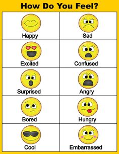 an image of different empathions in the form of smiley faces with words that say how do you feel?