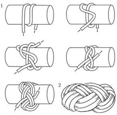 the instructions for how to tie a knot on a toilet paper roll, from an instruction manual