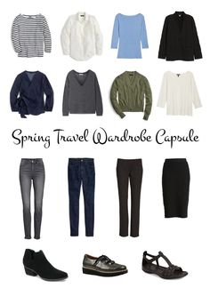 If you have travel planned this spring and want to pack lighter and smarter, here's a travel wardrobe capsule to help you get started. Details at une femme d'un certain age. Travel Wardrobe Capsule, Travel Wardrobe Spring, Pallet Wardrobe, Spring Travel, Wardrobe Capsule, Travel Capsule, Travel Capsule Wardrobe, Minimalist Capsule Wardrobe, Wardrobe Planning