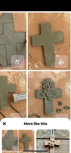 how to make a cross out of concrete with pictures and instructions on the front side