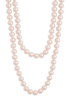 Faux pearls add an air of elegance to a layered necklace that instantly elevates any ensemble. 60" length Silvertone plate/faux pearl Imported Nordstrom Rack, Faux Pearl Necklace, Blush And Gold, Layered Necklaces, Faux Pearl, Womens Jewelry Necklace, Pearl Necklace, Silver Tone, Jewelry Necklace Pendant